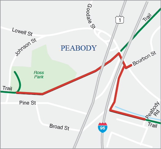 PEABODY: MULTI-USE PATH CONSTRUCTION OF INDEPENDENCE GREENWAY AT INTERSTATE 95 AND ROUTE 1 PEABODY: MULTI-USE PATH CONSTRUCTION OF INDEPENDENCE GREENWAY AT INTERSTATE 95 AND ROUTE 1